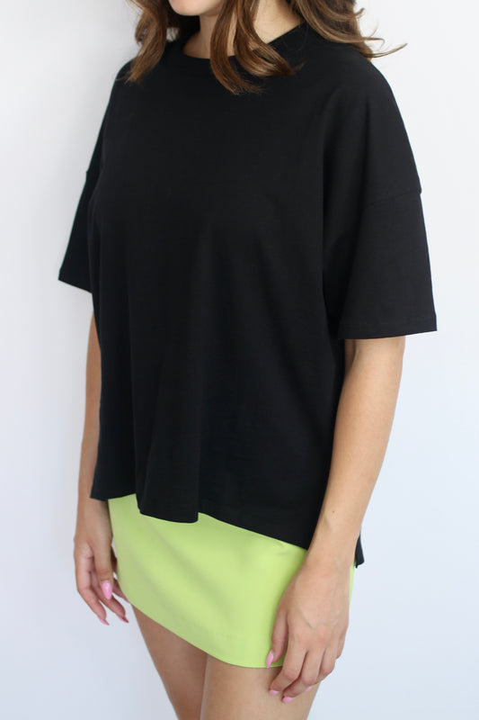 T-shirt oversize en coton noir