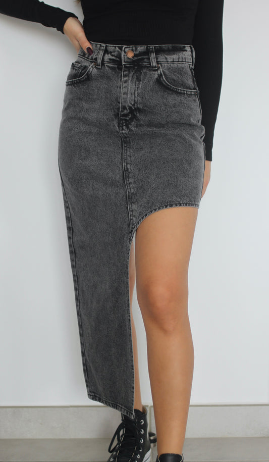 Jupe en jean asymétrique