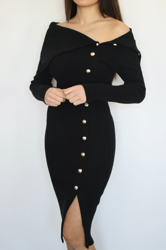 Robe en maille noire