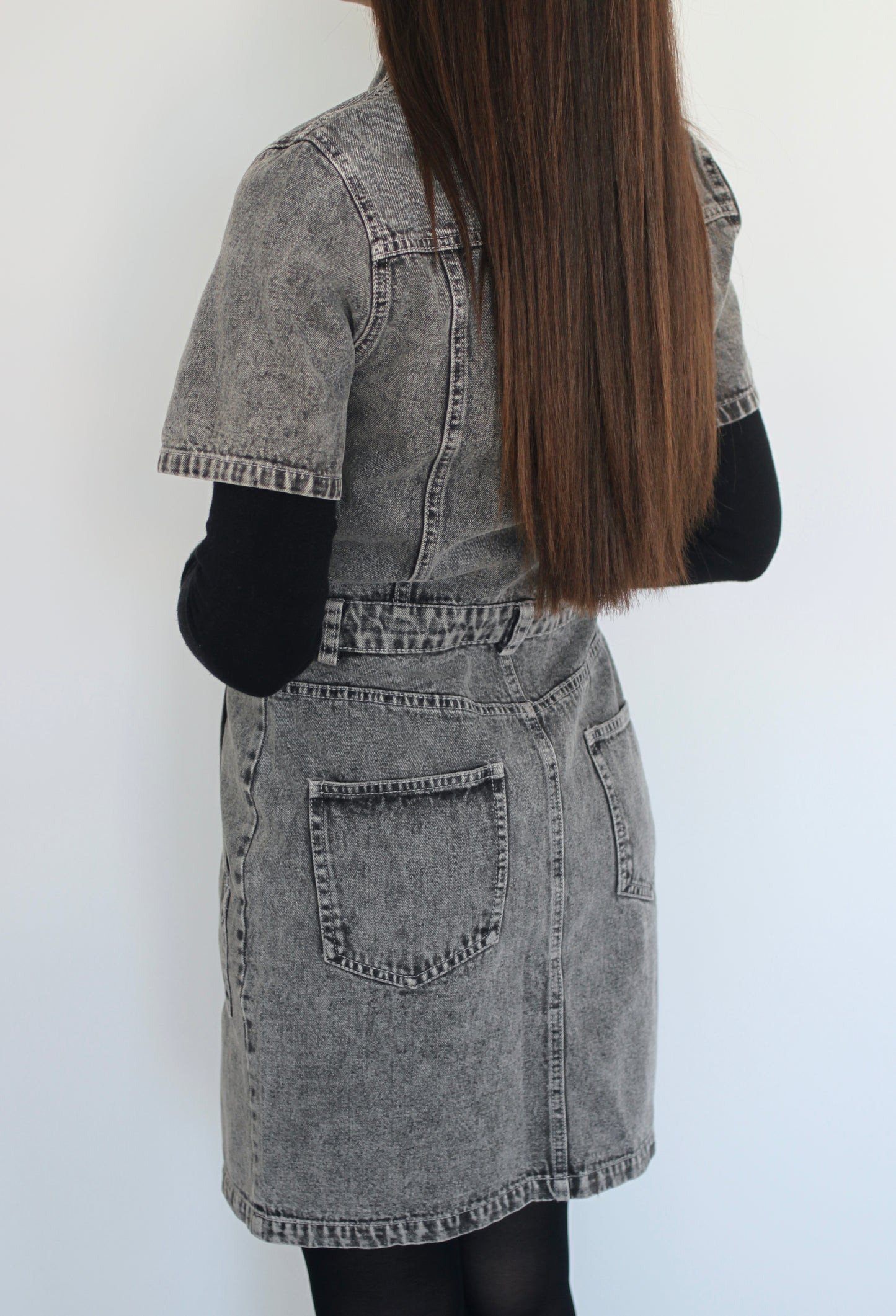 Robe en jean grise